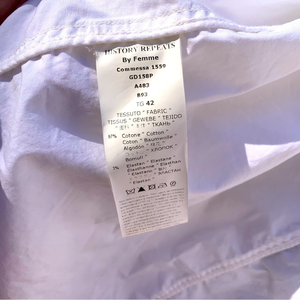 Vintage 90s History Repeats White Parka Trench Coat Jacket Cotton Parisian - Picture 6 of 16